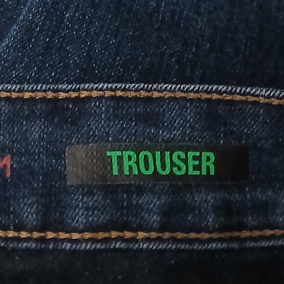 Style & CO Trouser Jeans Size 16 Side Buckle Wide Leg Dark Wash Denim Stretch - Picture 8 of 10